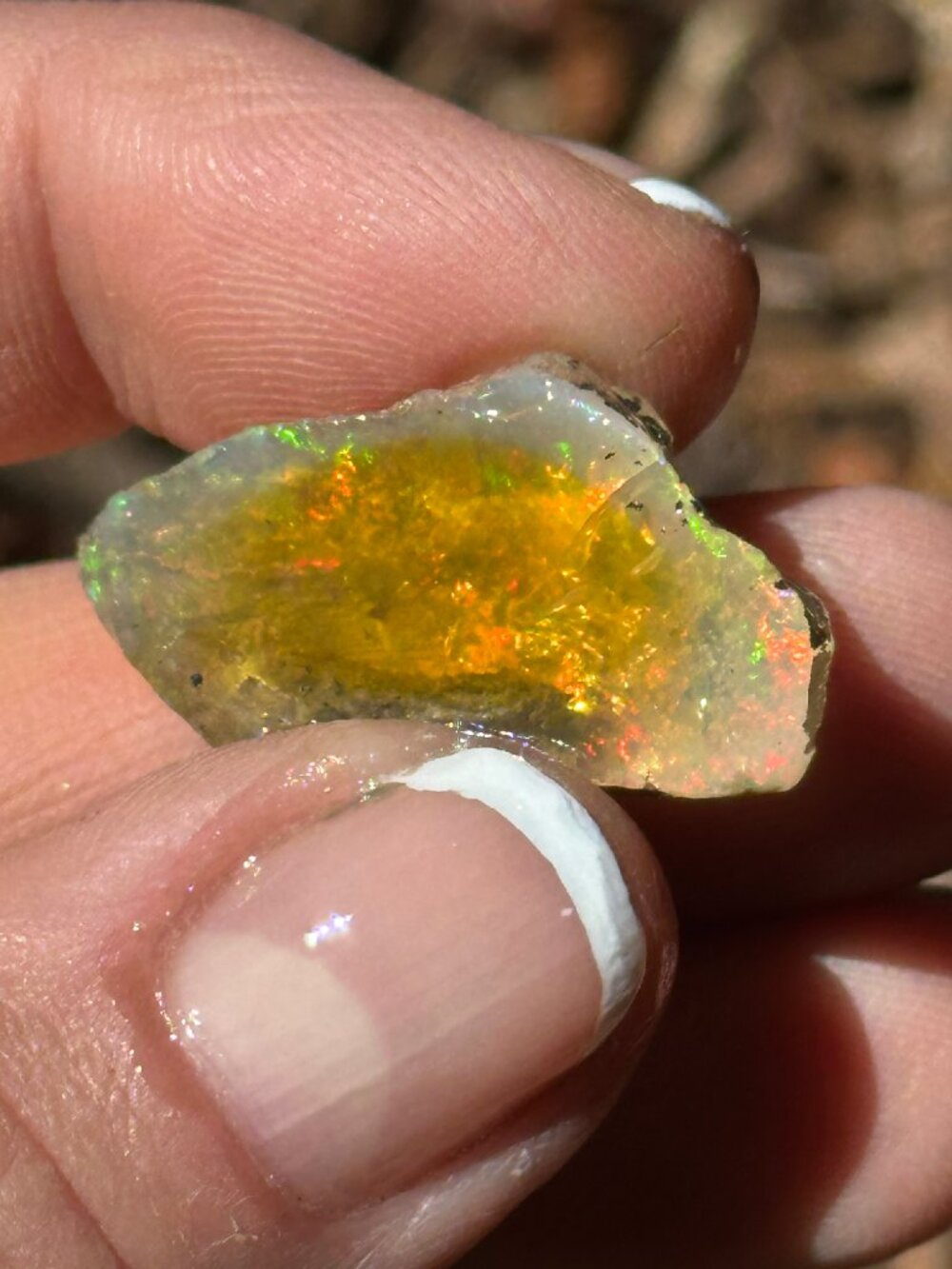 9 Ct Silver Dipped Fire Opal